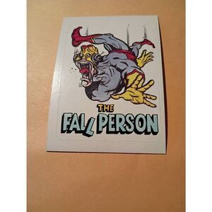 1983 General Mills Zero Hero Trading Card Sticker Vintage #50 Fall Person